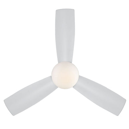 Orb 44" smart fan, 3000K LED, remote + wall cradle, Alexa/Google, indoor/outdoor.
