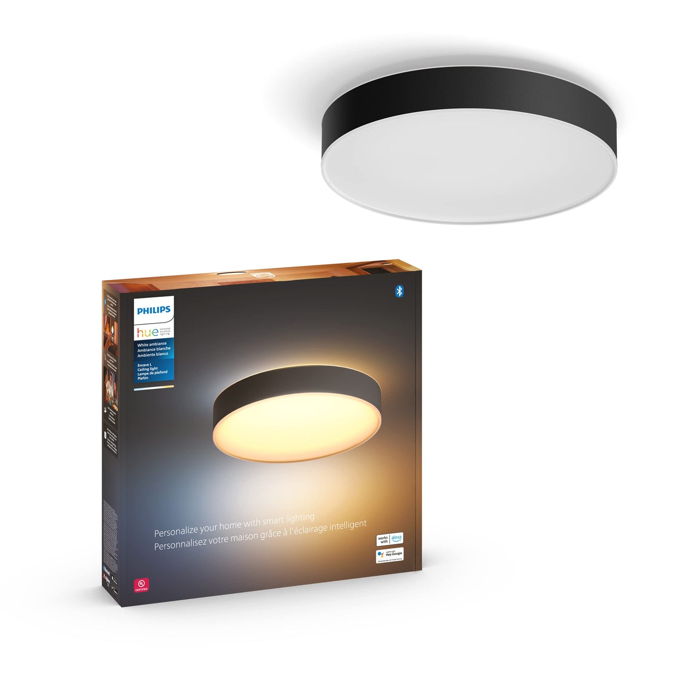 Philips Hue Enrave Large Black Ceiling lamp