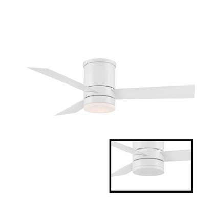 Axis 44" smart flush fan, 3000K LED, remote, Alexa/Google/Samsung/iOS/Android.