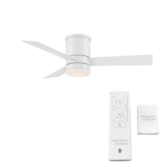 Axis 44" smart flush fan, 3000K LED, remote, Alexa/Google/Samsung/iOS/Android.