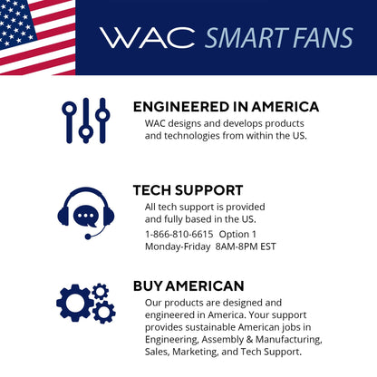 Orb 44" smart fan, 3000K LED, remote + wall cradle, Alexa/Google, indoor/outdoor.