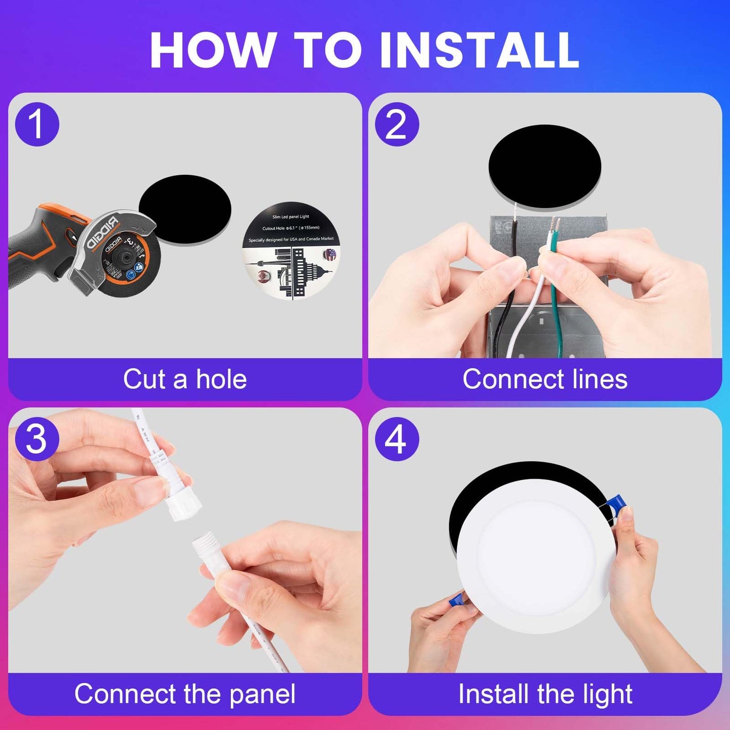 Xsky 6" smart recessed lights, 12-pack, Matter bridge, RGBCW, Alexa/Google/Siri.