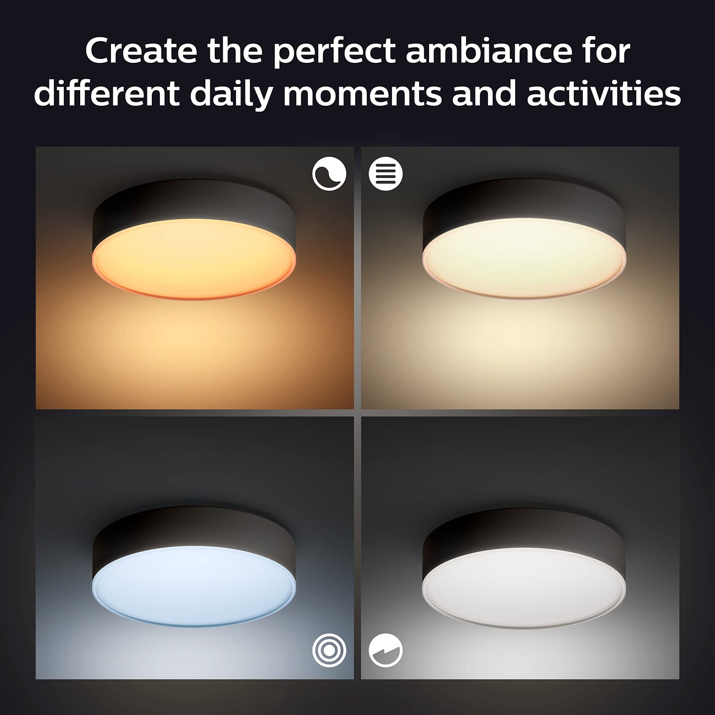 Philips Hue Enrave Large Black Ceiling lamp